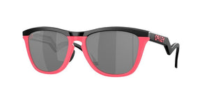 OAKLEY OO9289 FROGSKINS HYBRID ROUND SUNGLASSES, MATTE BLACK/NEON PINK/PRIZM BLACK, 55