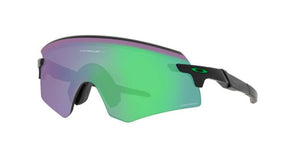 OAKLEY MEN'S OO9471 ENCODER RECTANGULAR SUNGLASSES, MATTE BLACK INK/PRIZM JADE, 36