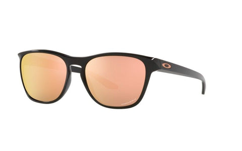 OAKLEY MEN'S OO9479 MANORBURN SQUARE SUNGLASSES, POLISHED BLACK/PRIZM ROSE GOLD, 56