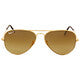 RAY-BAN AVIATOR GRADIANT Polarized Polished Arista Gold/Brown, 58