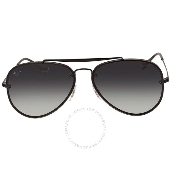 RAY-BAN BLAZE AVIATOR MATTE BLACK/GREY GRADIENT, 61