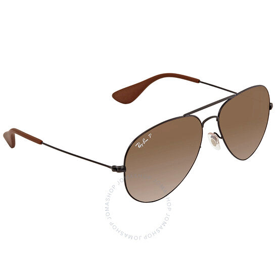 RAY-BAN RB3558 POLISHED BLACK/BROWN, 58