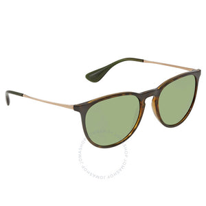 RAY-BAN ERIKA COLOR MIX GREEN CLASSIC GEOMETRIC LADIES SUNGLASSES TORTOISE/GREEN CLASSIC, 54