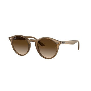 RAY-BAN RB2180 SUNGLASSES IN POLISHED LIGHT BROWN/BROWN GRADIENT, 49