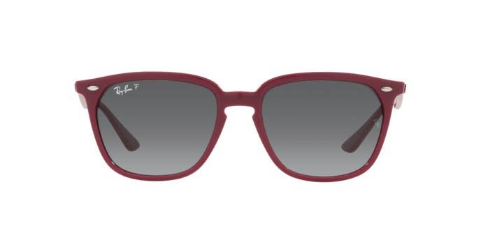 RAY-BAN RB4362 POLISHED BORDEAUX/POLARIZED GREY GRADIENT, 55