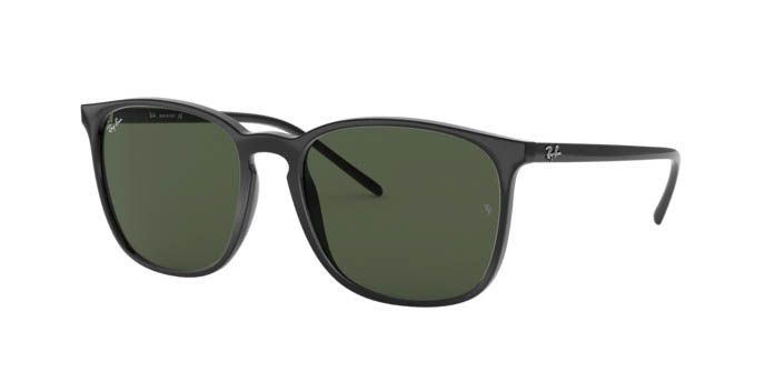 RAY-BAN RB4387 POLISHED BLACK/GREEN, 56