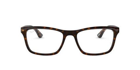 RAY-BAN RB5279 OPTICS POLISHED DARK HAVANA/CLEAR, 53