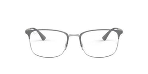 RAY-BAN RB6421 OPTICS POLISHED GREY ON SILVER/CLEAR, 56