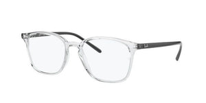 RAY-BAN RB7185 POLISHED TRANSPARENT/CLEAR, 50