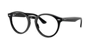 RAY-BAN LARRY OPTICS POLISHED BLACK/CLEAR, 49