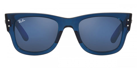 RAY-BAN™ MEGA WAYFARER TRANSPARENT DARK BLUE/GRAY MIRRORED BLUE, 51