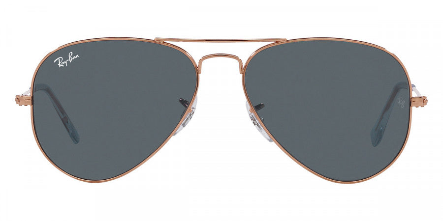 RAY-BAN AVIATOR GRADIENT POLISHED ROSE GOLD/BLUE, 55