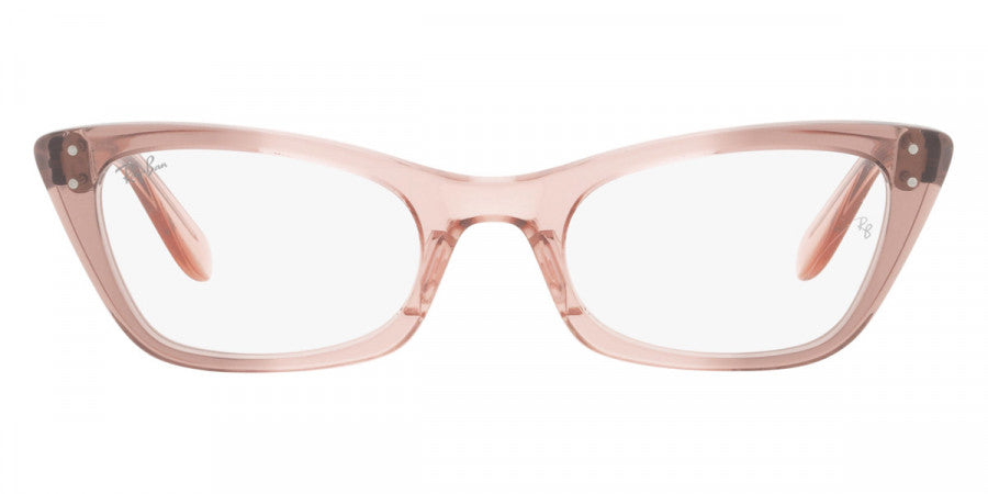 RAY-BAN LADY BURBANK OPTICS POLISHED TRANSPARENT PINK/CLEAR, 51