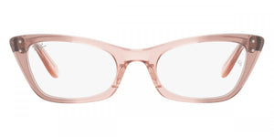 RAY-BAN LADY BURBANK OPTICS POLISHED TRANSPARENT PINK/CLEAR, 51