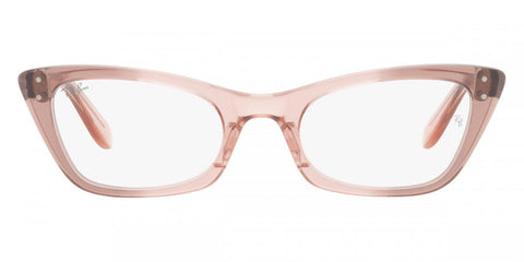 RAY-BAN LADY BURBANK OPTICS POLISHED TRANSPARENT PINK/CLEAR, 51