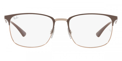 RAY-BAN RB6421 OPTICS POLISHED BEIGE ON COPPER/CLEAR, 54