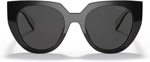 Prada PR 14WS 09Q5S052 Black/Talc/Dark Grey Cat Eye Sunglasses