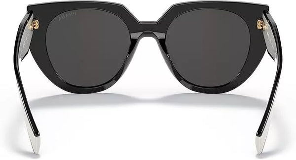 Prada PR 14WS 09Q5S052 Black/Talc/Dark Grey Cat Eye Sunglasses