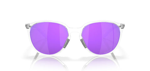 OAKLEY WOMEN'S OO9288 SIELO ROUND SUNGLASSES, POLISHED CHROME/PRIZM VIOLET, 57